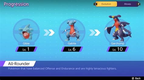 garchomp level up moveset.